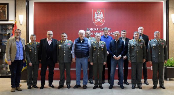 Nenad Lalović, Božidar Maljković i Žarko Zečević na prijemu kod Načelnika Generalštaba Vojske Srbije