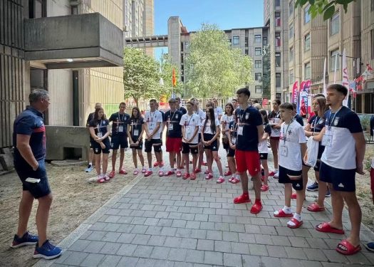 Generalni sekretar Olimpijskog komiteta Srbije Đorđe Višacki posetio sportiste u Sportskom selu na EYOF – u Skoplje 2025!