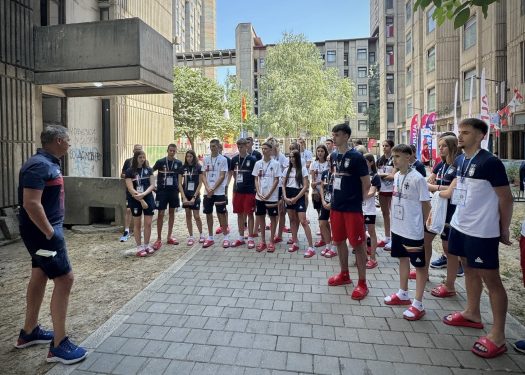 Generalni sekretar Olimpijskog komiteta Srbije Đorđe Višacki posetio sportiste u Sportskom selu na EYOF – u Skoplje 2025!